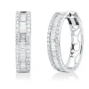 Creolen aus 750 Gold Weißgold 115 Diamanten 3,5ct F-VSI/SI 30,5x7,3mm