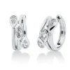 Creolen aus 585 Gold Weißgold 6 Diamanten 0,81ct TW-SI 16,8x7,6mm