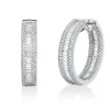 Creolen aus 750 Gold Weißgold 542 Diamanten 2,28ct TW-SI 20,5x4,7mm