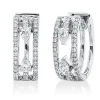 Creolen aus 750 Gold Weißgold 82 Diamanten 0,76ct TW-SI 15,7x5,9mm