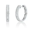 Creolen aus 750 Gold Weißgold 152 Diamanten 0,66ct TW-SI 19,5x3,3mm
