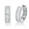Creolen aus 750 Gold Weißgold 95 Diamanten 0,63ct TW-SI 13,8x4,5mm