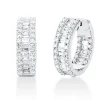 Creolen aus 750 Gold Weißgold 112 Diamanten 4,4ct TW-SI 22,5x7,1mm