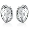 Creolen aus 750 Gold Weißgold 74 Diamanten 1,63ct TW-SI 16,7x6,6mm