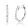 Creolen aus 750 Gold Weißgold 14 Diamanten 0,3ct TW-VSI/SI 16,8x2mm