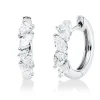 Creolen aus 750 Gold Weißgold 8 Diamanten 1,21ct TW-VSI 16,6x3,7mm