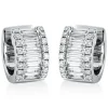 Creolen aus 750 Gold Weißgold 49 Diamanten 1,18ct TW-VSI 13,3x6,9mm