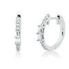 Creolen aus 750 Gold Weißgold 20 Diamanten 0,17ct 13,6x2mm