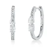 Creolen aus 750 Gold Weißgold 24 Diamanten 0,86ct 19,2x2,9mm