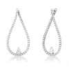 Creolen aus 750 Weißgold 98 Diamanten Fanatsy-Schliff 1,74ct TW-SI 38,7x3mm