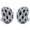 Creolen aus 750 Weißgold 44 Saphire 1,51ct blau 276 Brillanten 1,24ct TW-VSI