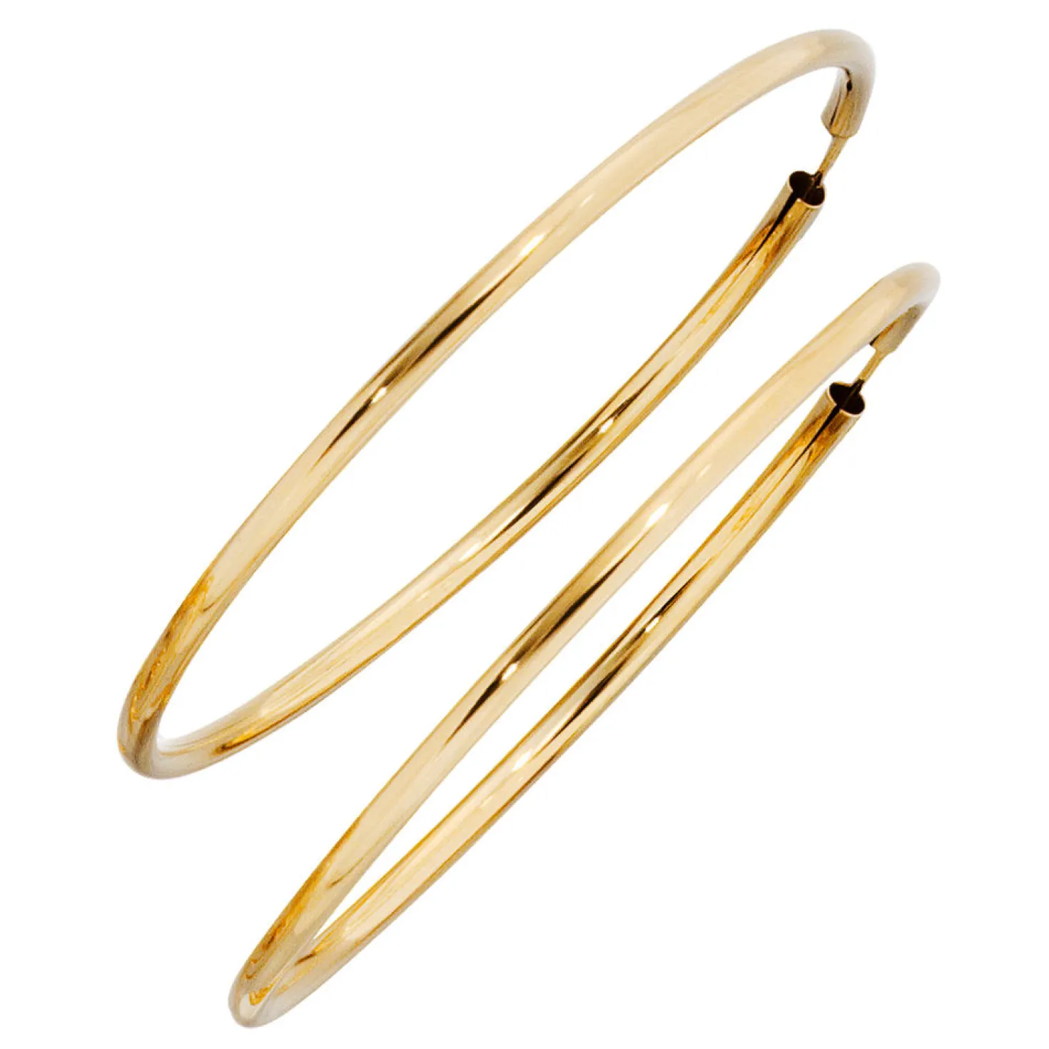Creolen Creole, 333 Gold Gelbgold, D 60mm, Goldcreolen Ohrringe Damen