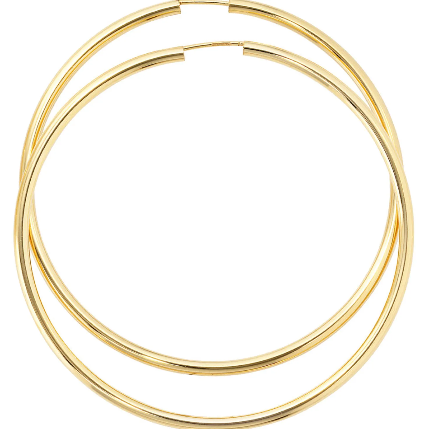 Creolen Creole, 333 Gold Gelbgold, D 60mm, Goldcreolen Ohrringe Damen
