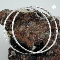 Creolen Creole Kreolen, 925 Silber diamantiert, D: 50mm