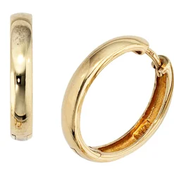 Creolen Creole Ohrringe, 18.4mm, 333 Gold Gelbgold, Klappmechanik