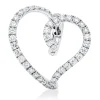 Creolen Herz aus 750 Weißgold 48 Brillanten 1,28ct TW-VSI 24,8x14,3mm