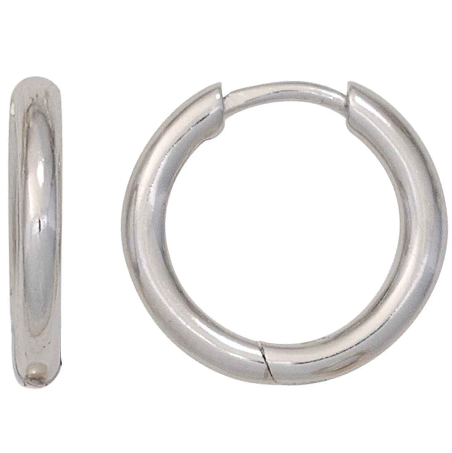 Creolen Klappcreolen 16,8mm rund 925 Silber (ohne Perlen-Einhänger)