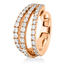 Creolen Ohrmanschette aus 750 Rotgold 53 Brillanten 0,55ct TW-VSI/SI 15,4x7,1mm