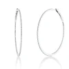 Creolen schmal aus 750 Weißgold 220 Diamanten 0,68ct TW-SI 44,2x0,9mm