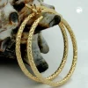 Creolen 23x1,5mm Ohrschmuck diamantiert aus 375 Gelbgold Damen Goldohrringe