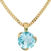 Damen Schmuck Anhänger 10,1x15mm mit Topas Blautopas 585 Gold Gelbgold