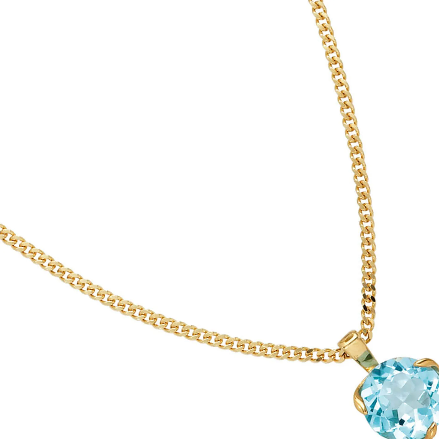 Damen Schmuck Anhänger 10,1x15mm mit Topas Blautopas 585 Gold Gelbgold