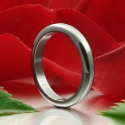 Dünner Ring aus Hämatit 3mm flach grau dunkelgrau schmal schlicht Steinring
