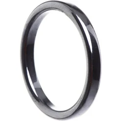 Dünner Ring aus Hämatit 3mm flach grau dunkelgrau schmal schlicht Steinring