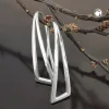 Durchzieher 30x8mm Ohrhaken Dreieck 925 Silber Ohrhänger Ohrschmuck