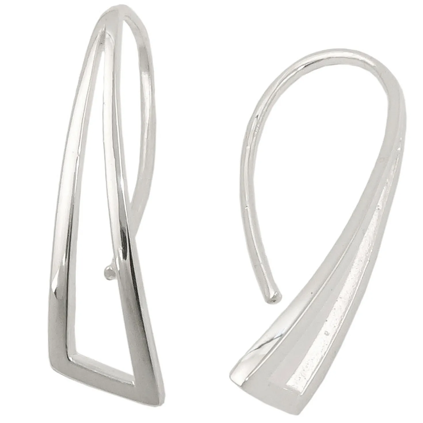 Durchzieher 30x8mm Ohrhaken Dreieck 925 Silber Ohrhänger Ohrschmuck