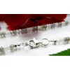 Edelsteinkette aus echtem Mondstein & Labradorit weiß-grau facettiert 925 Silber
