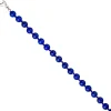 Edelsteinkette Kette Collier aus Lapis Lazuli Lapislazuli blau 925 Silber 45cm