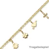 Einhänger Herz mit Pfeil Herzchen Amor Anhänger Charm 585 Gold Gelbgold 16x18mm