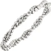 Elastisches Armband Kugelarmband 2-reihig aus 925 Silber verschlungen 16,5cm