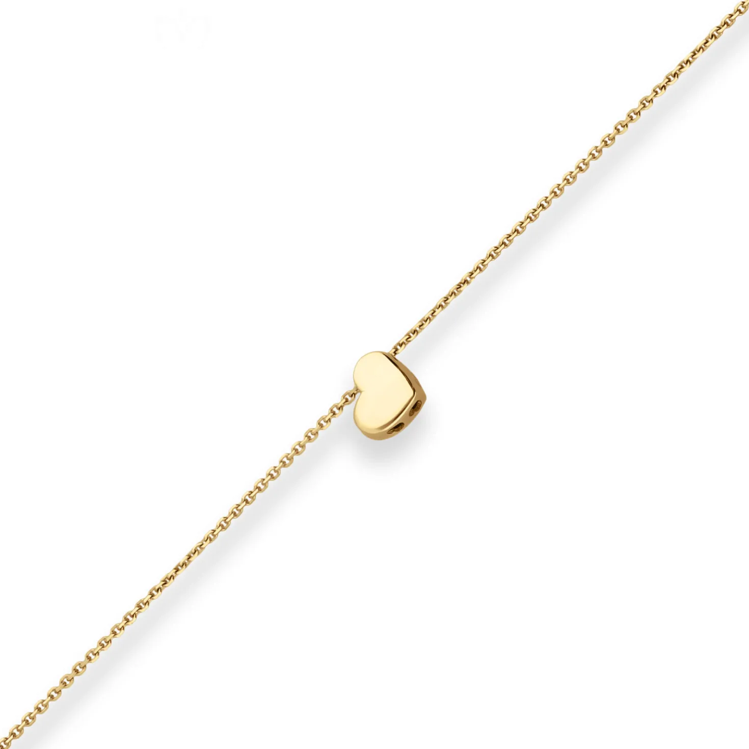 Fantasiekette Goldkette Collier Herz Halskette aus 585 Gold Gelbgold 42cm