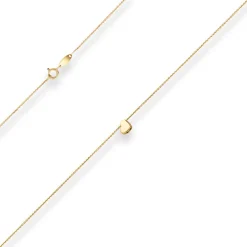 Fantasiekette Goldkette Collier Herz Halskette aus 585 Gold Gelbgold 42cm