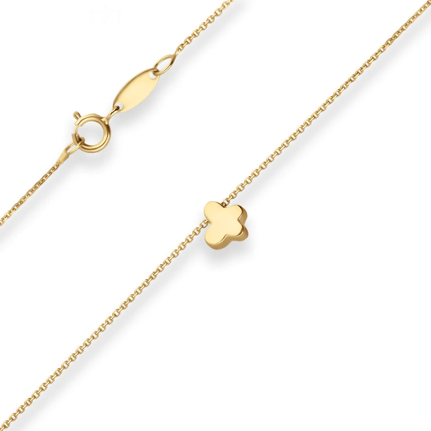 Fantasiekette Kette Collier Schmetterling Halskette aus 585 Gold Gelbgold 42cm