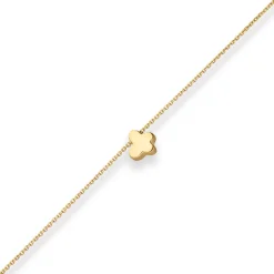 Fantasiekette Kette Collier Schmetterling Halskette aus 585 Gold Gelbgold 42cm