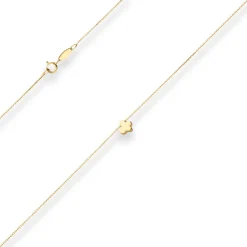 Fantasiekette Kette Collier Schmetterling Halskette aus 585 Gold Gelbgold 42cm