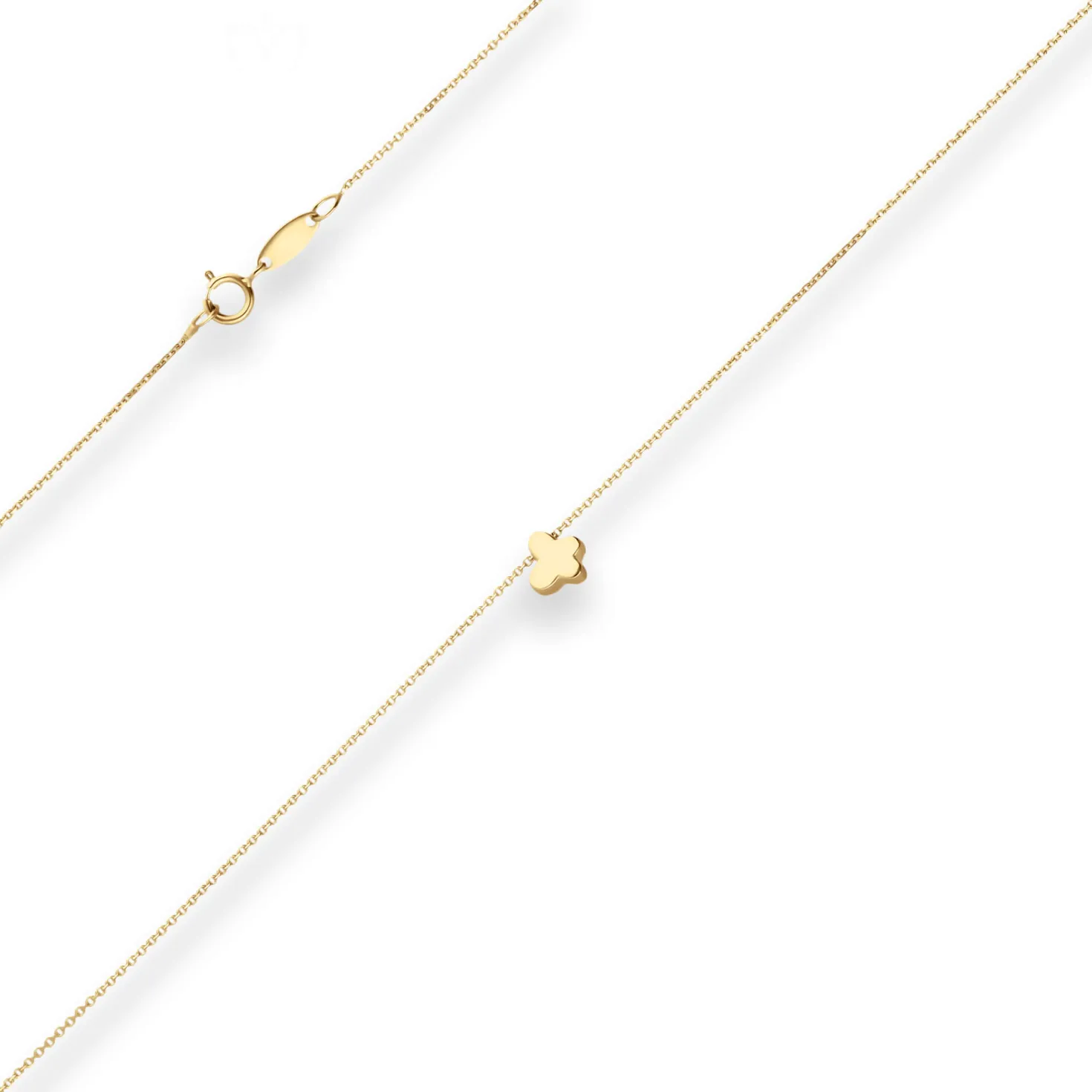 Fantasiekette Kette Collier Schmetterling Halskette aus 585 Gold Gelbgold 42cm