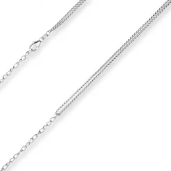 Fantasiekette Silberkette Collier Halskette aus 925 Silber 42cm