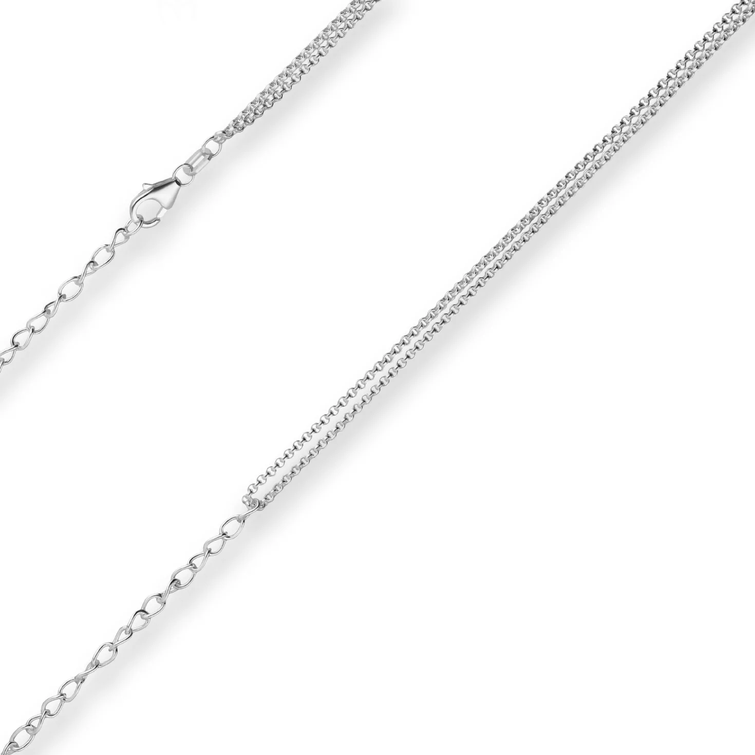 Fantasiekette Silberkette Collier Halskette aus 925 Silber 42cm