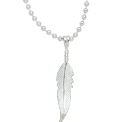 Feder - Silberanhänger Schmuck Anhänger 8,5x42,7mm aus 925 Silber Damen
