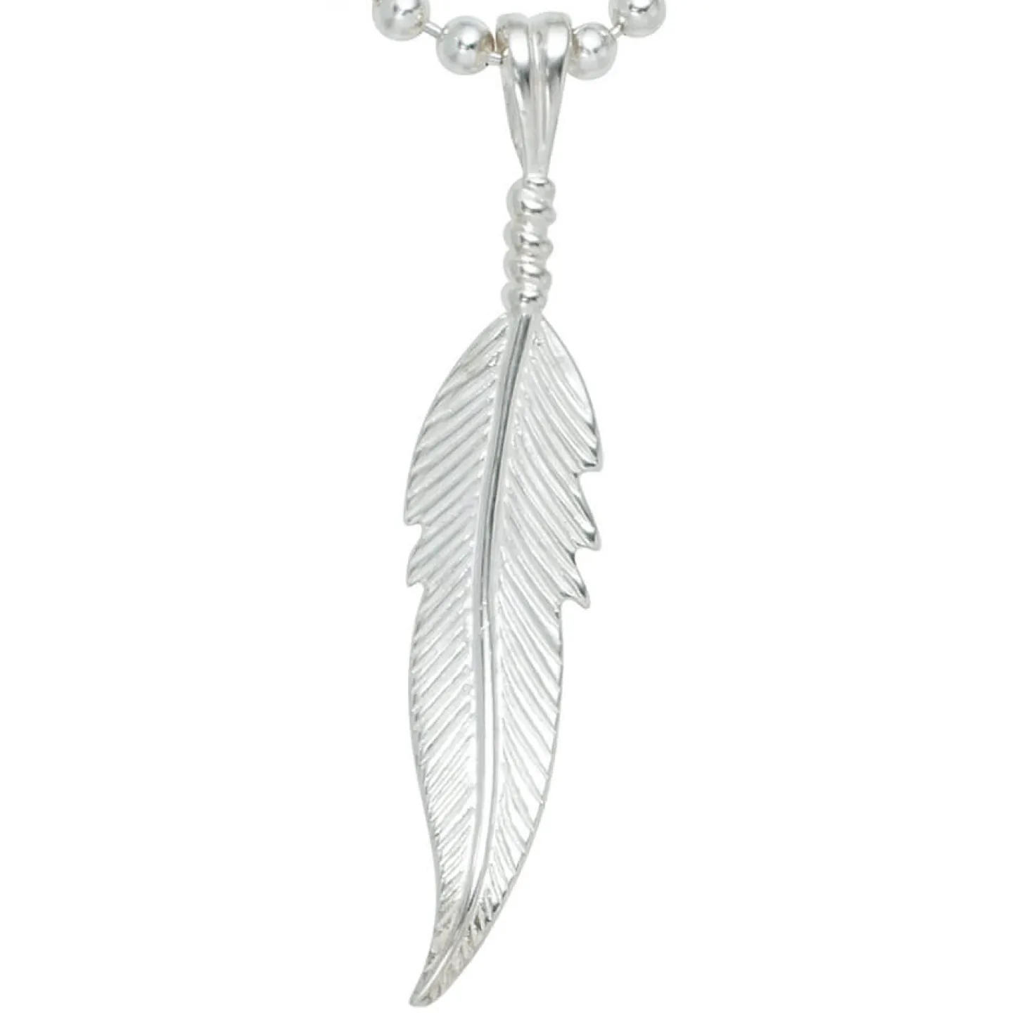 Feder - Silberanhänger Schmuck Anhänger 8,5x42,7mm aus 925 Silber Damen