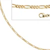 Figarokette, Kette Collier Halsschmuck aus 333 Gold Gelbgold, 42cm