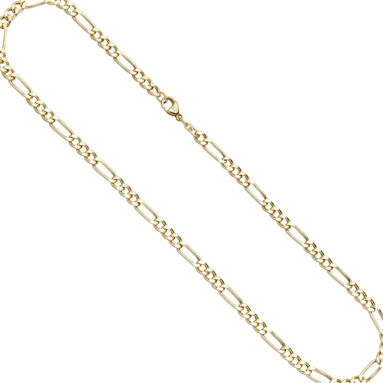 Figarokette, Kette Collier Halsschmuck aus 333 Gold Gelbgold, 42cm