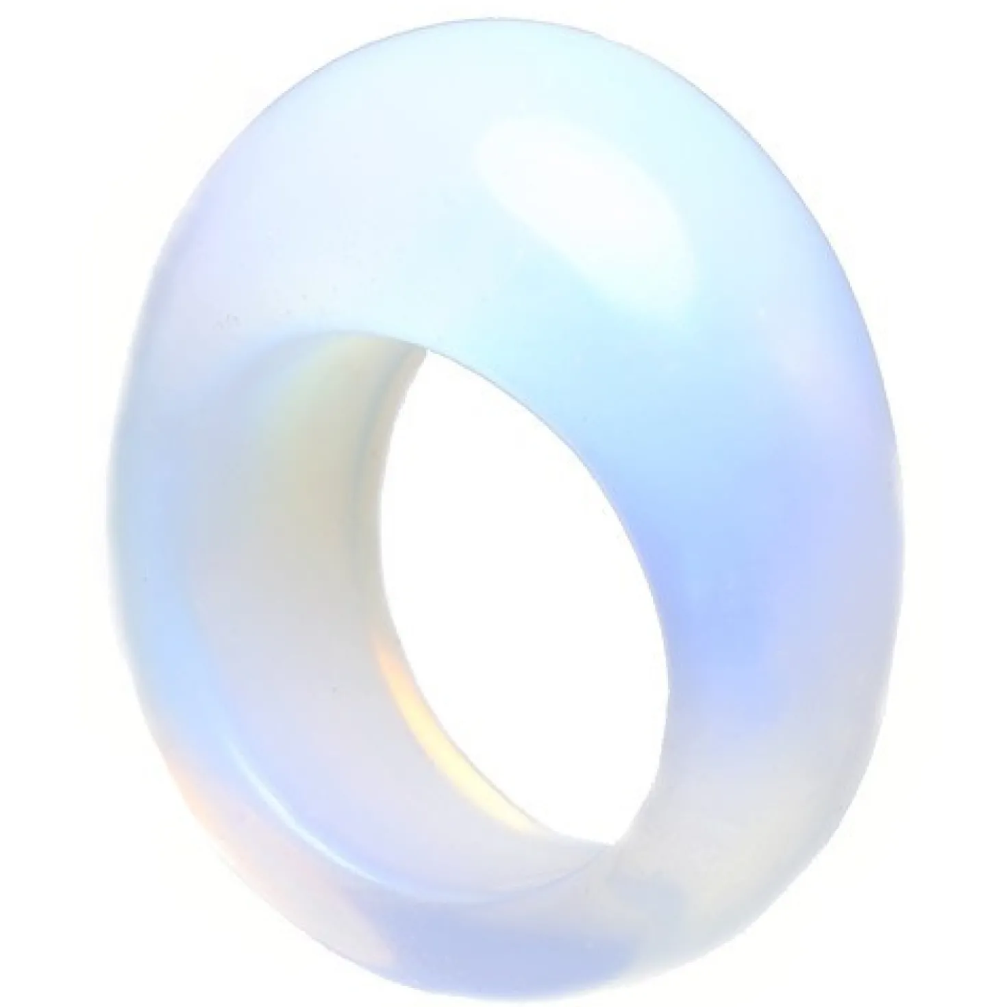 Fingerschmuck Fingerring Ring aus Opalit Mondstein mit Wölbung