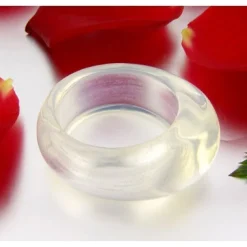 Fingerschmuck Fingerring Ring aus Opalit Mondstein mit Wölbung