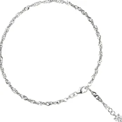 Fußkettchen Fußkette mit Zirkonia, 925 Silber, 25cm, Fußschmuck, Damen