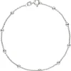 Fußkette Ankerkette mit Kugeln Kugelkette aus 925 Silber 25cm Fußschmuck
